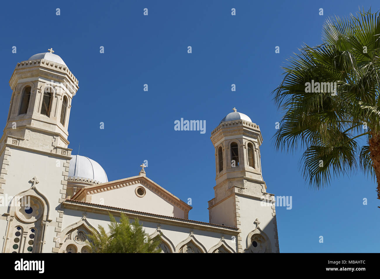 Kirche während der schönen Sommertag in Limassol, Zypern. Stockfoto