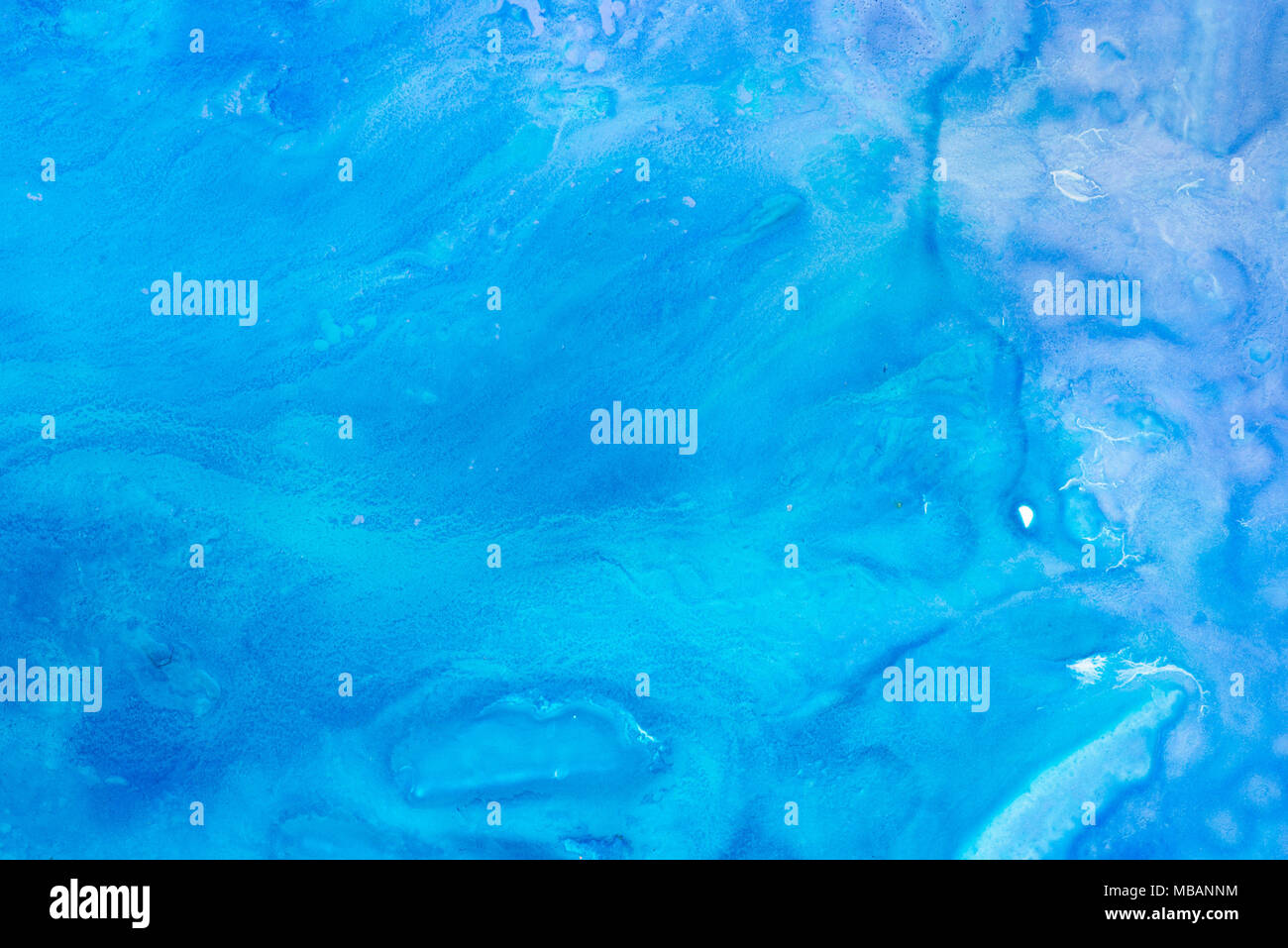 blaue Farbe Aquarell gemalt Hintergrundtextur Stockfoto