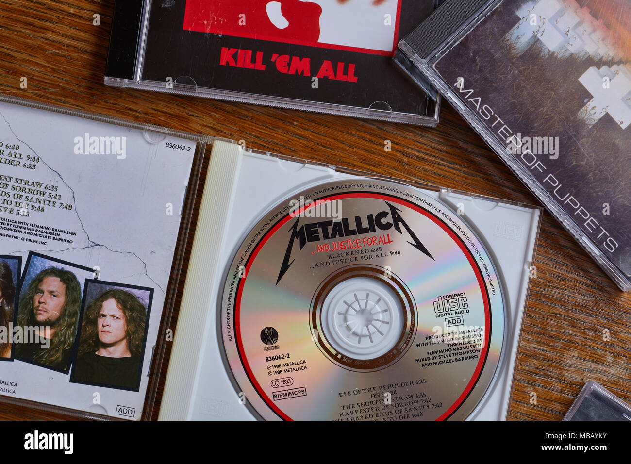 Metallica Master Of Puppets CD Stockfoto