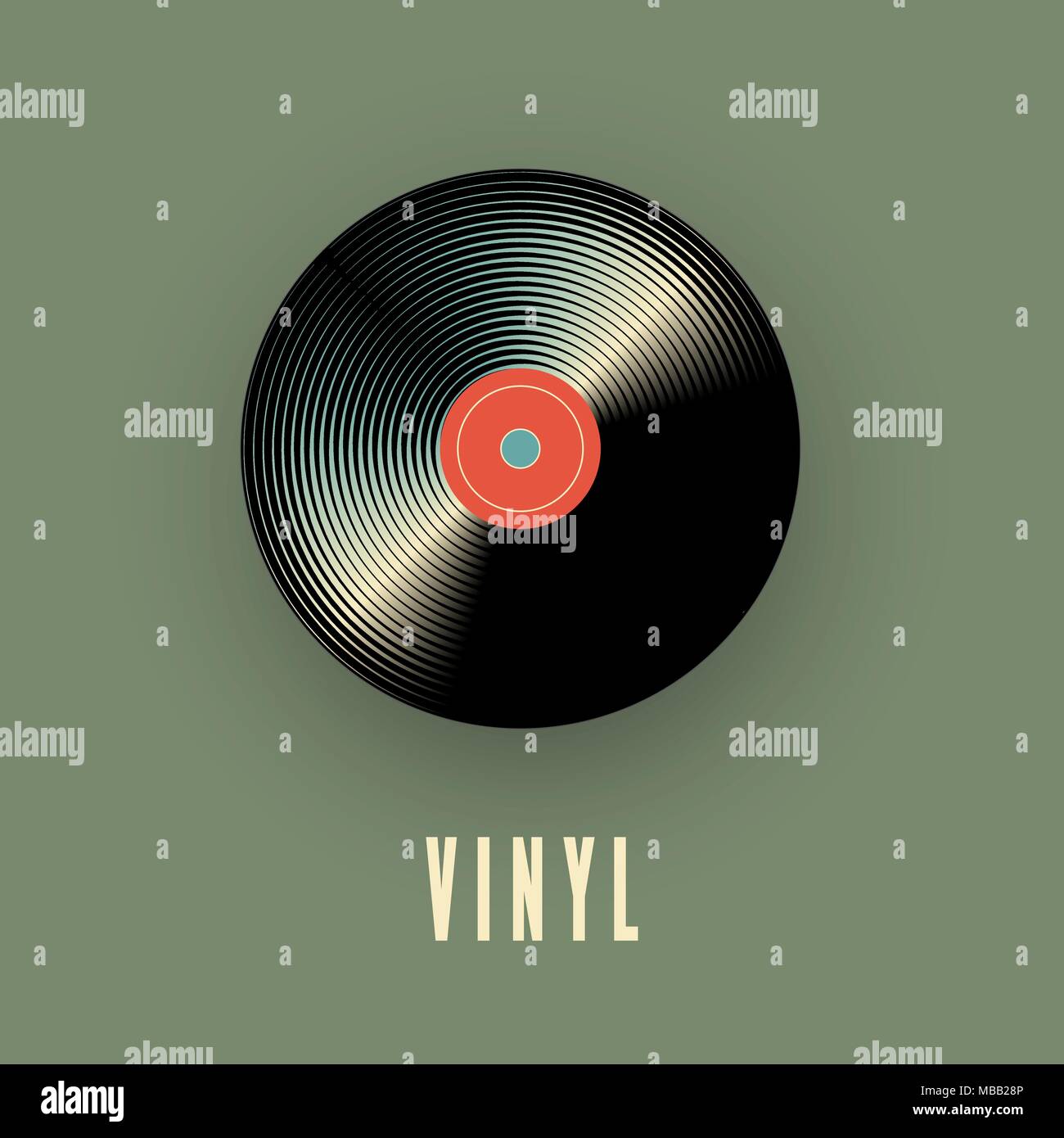 Vinyl Musik aufzeichnen. Vector Illustration Stock Vektor