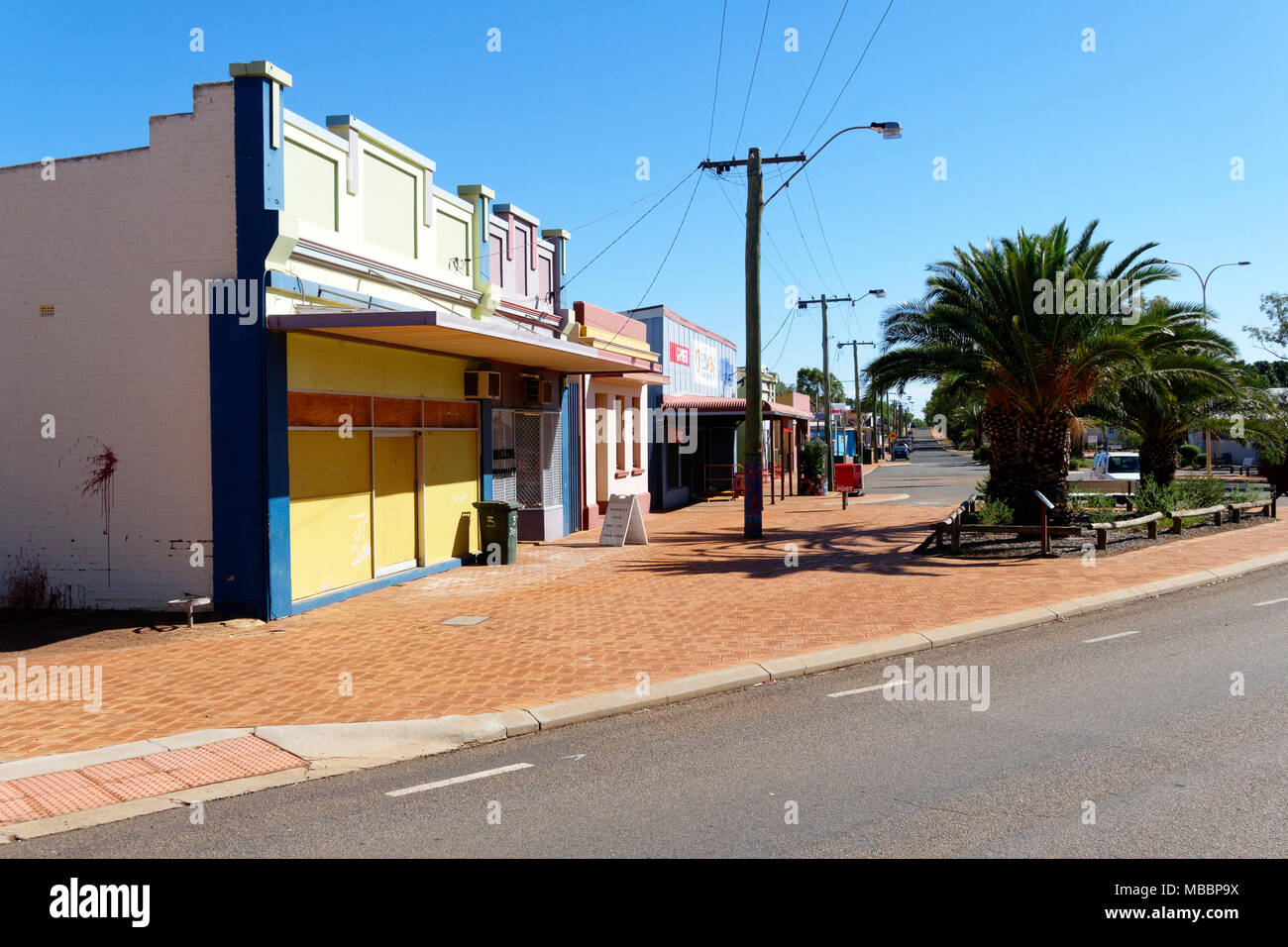 Australische Land Stadt Geschäfte, Wiedergeltingen, Western Australia Stockfoto