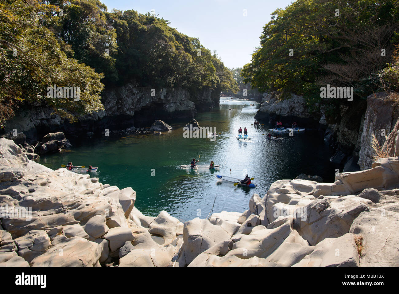 JEJU, KOREA - Januar 27, 2014: Blick auf Soesokkak, berühmten Platz in Jeju Insel Stockfoto