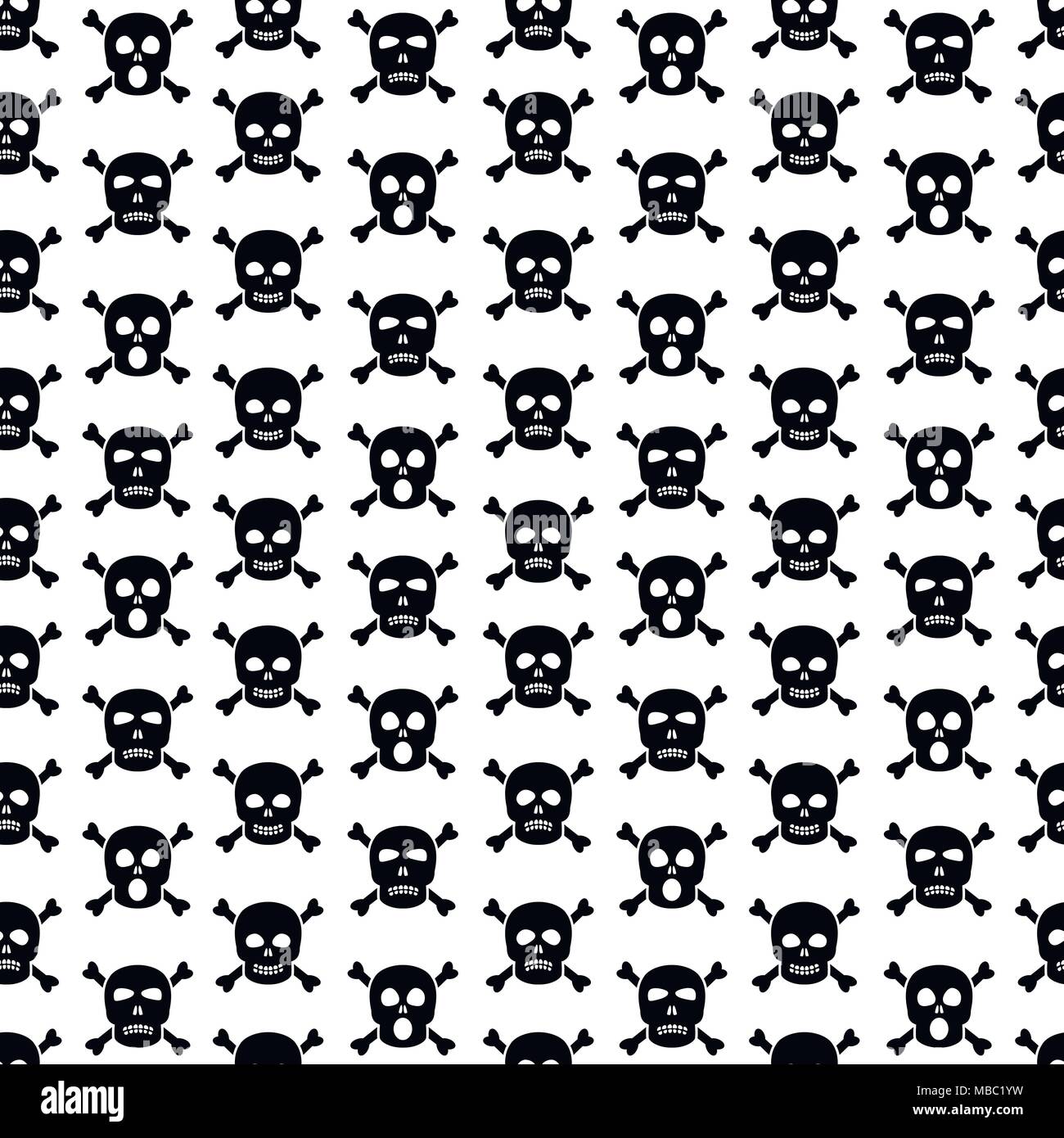 Schädel Totenkopf nahtlose Muster Stock Vektor