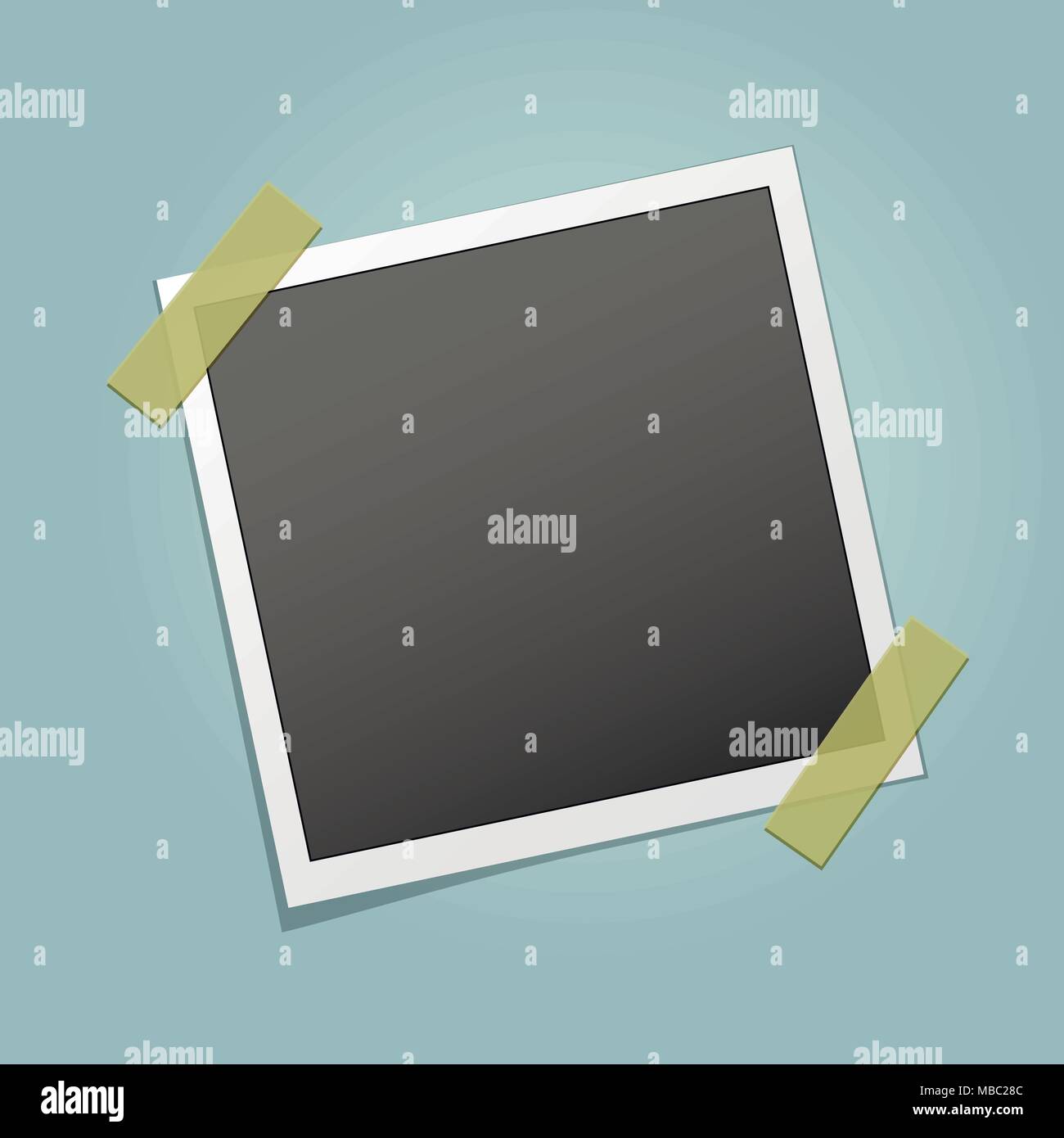 Bilderrahmen auf Klebstoff Klebeband. Vector Illustration Stock Vektor