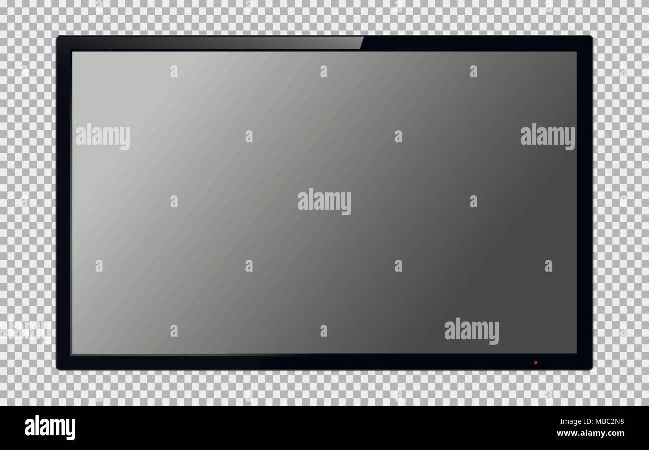 Realistische TV-Bildschirm. Computermonitor mockup. Leere fernsehen Vorlage. Vector Illustration. Stock Vektor