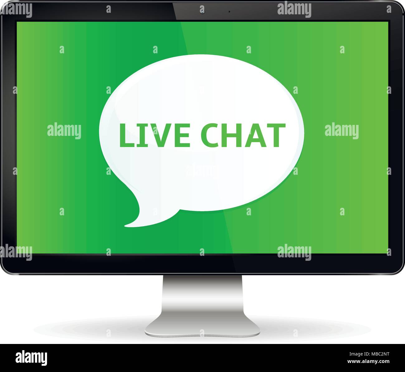 Nachricht Live Chat Kommunikationskonzept. Vector Illustration. Stock Vektor