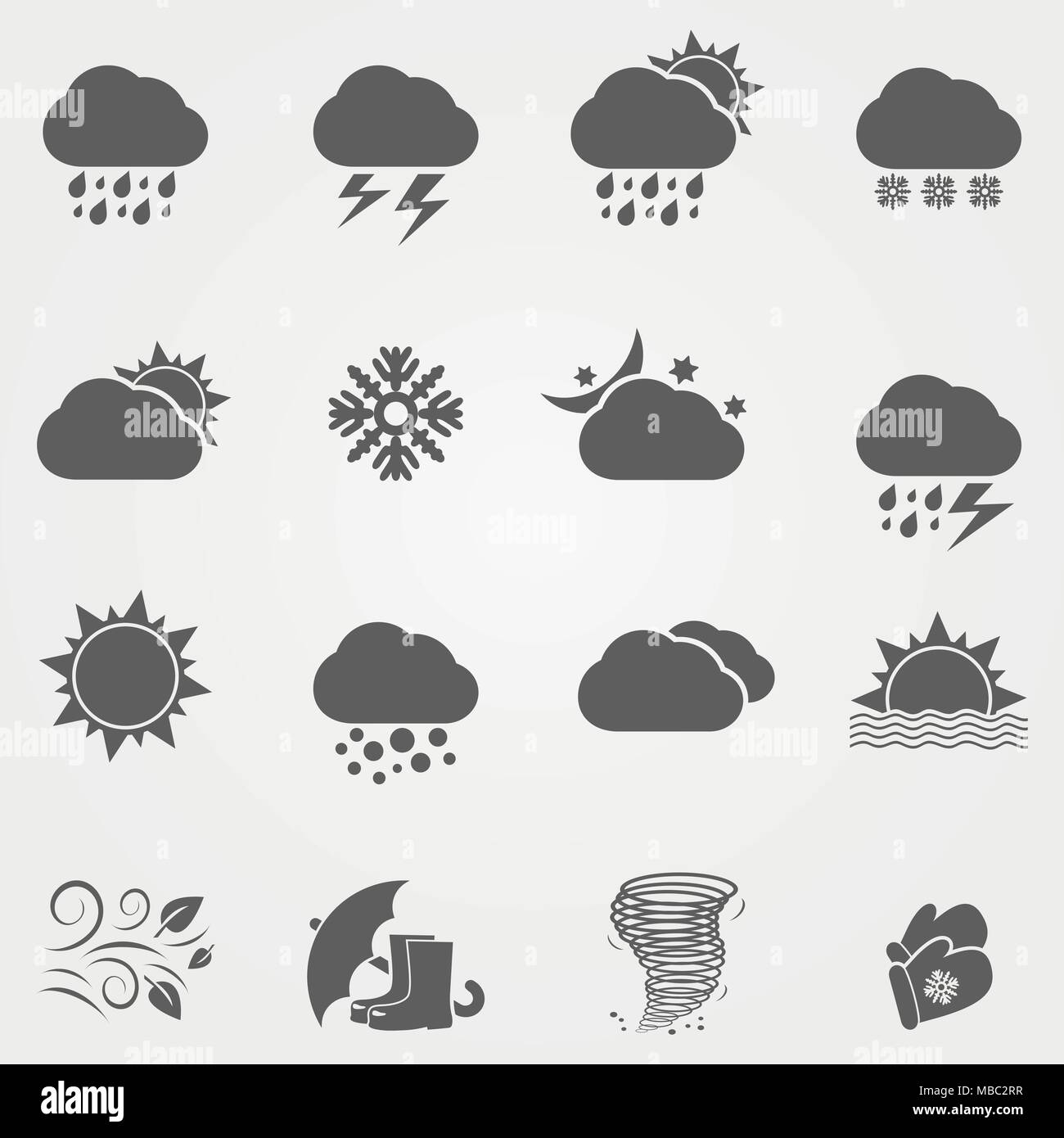 Wetter-Icons Set - Vektor Stock Vektor