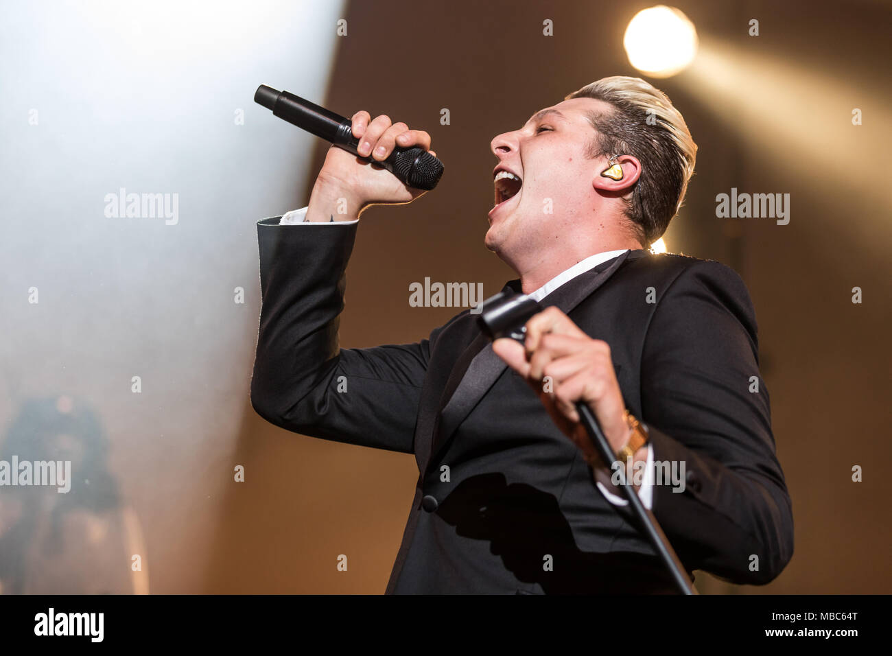 Die britische Soul Sänger John Newman live bei der 25 Blue Balls Festival in Luzern, Schweiz Stockfoto