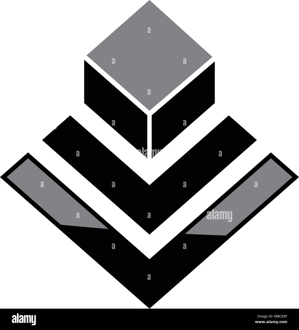Cube Gebäude Logo Design Template Vector Stock Vektor