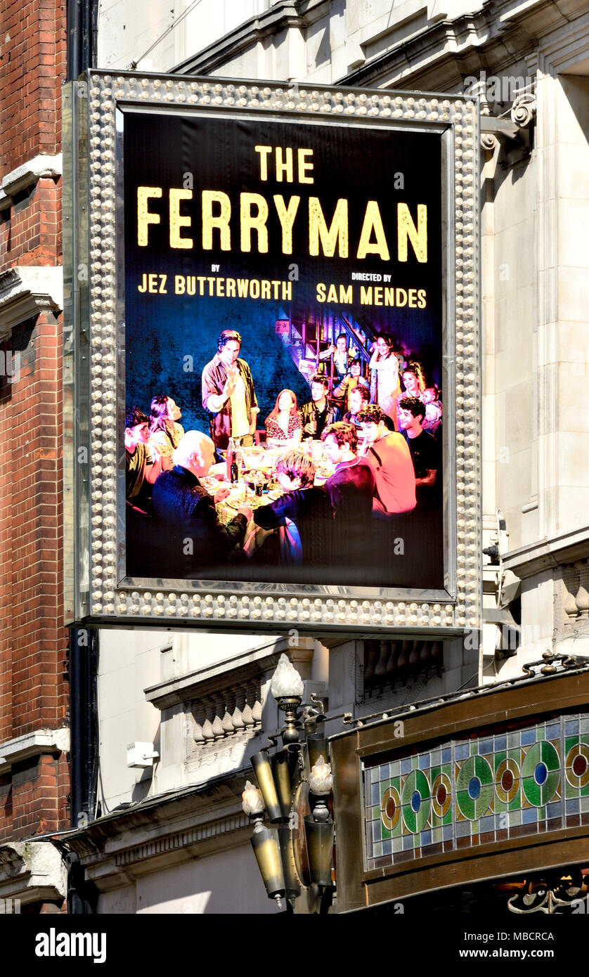 London, England, UK. Der Fährmann am Gielgud Theatre (April 2018) Stockfoto