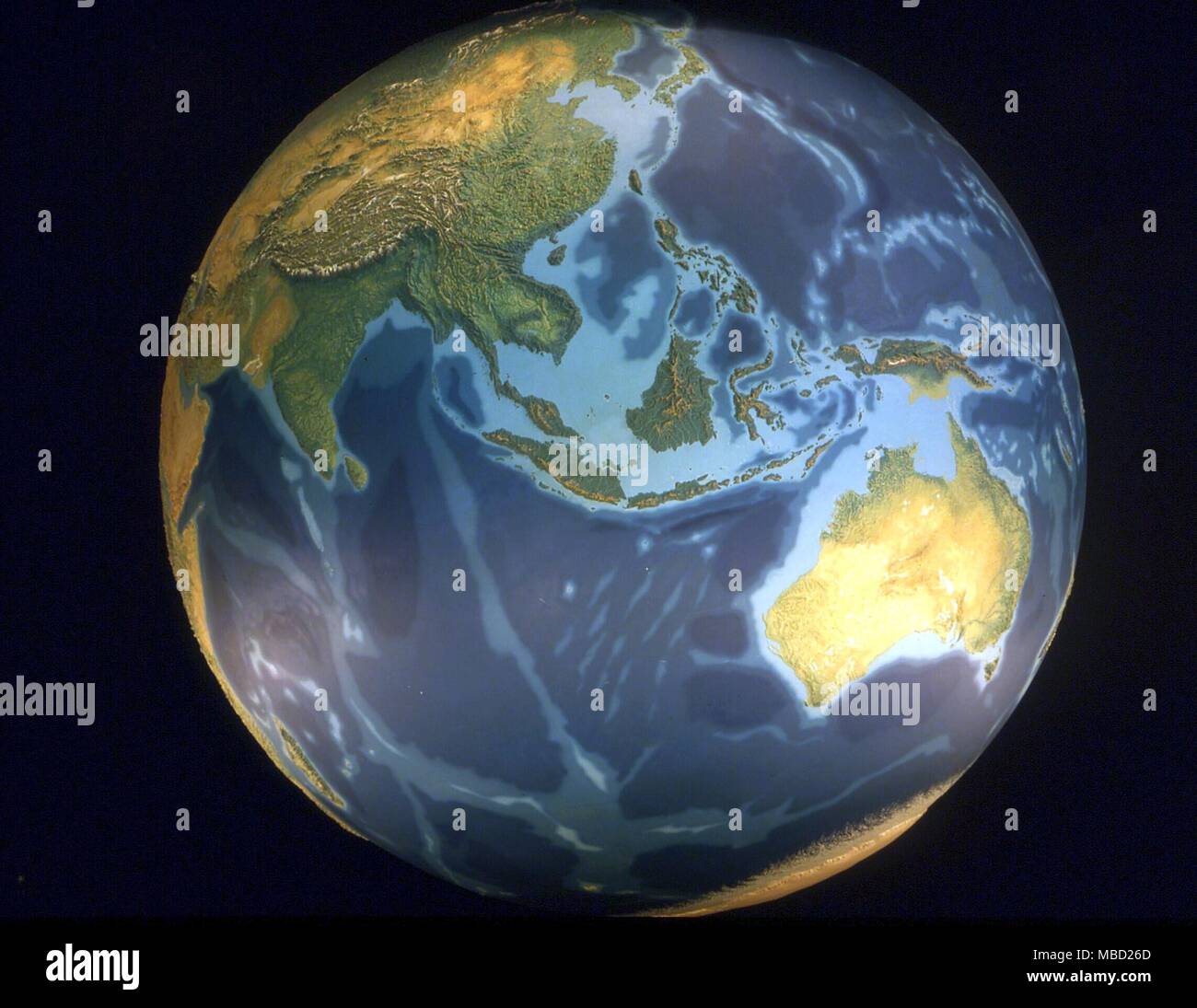 Planeten Erde acht Meter hohe Kugel, die die Erde in der Hansen Planetarium, Salt Lake City Stockfoto