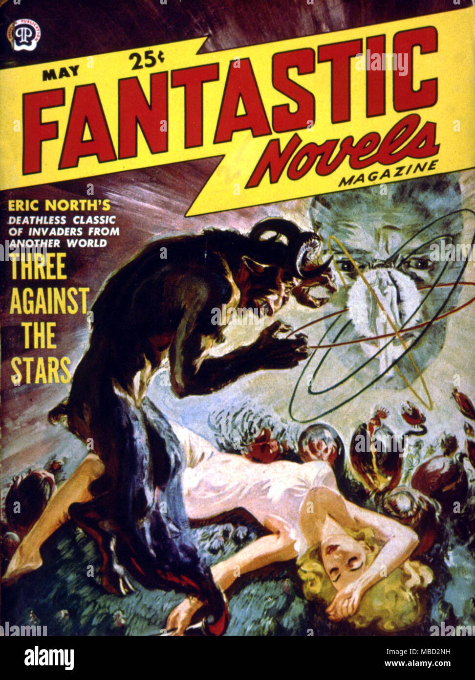 Science Fiction & Horror Magazin. Abdeckung des Phantastischen Romane, Mai 1950. Stockfoto