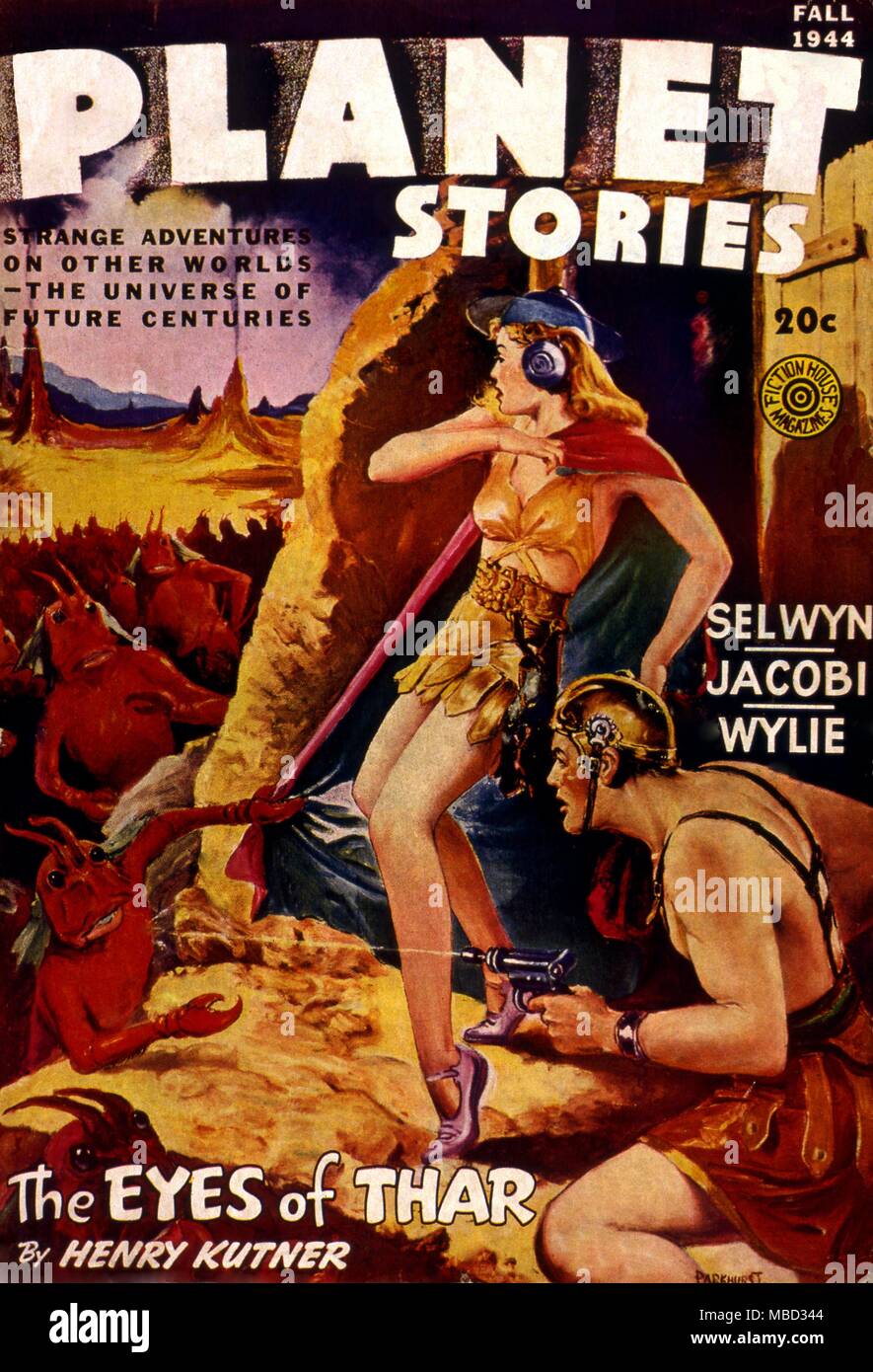 Science Fiction und Horror Zeitschriften. "Planet Stories', Herbst 1944. Stockfoto