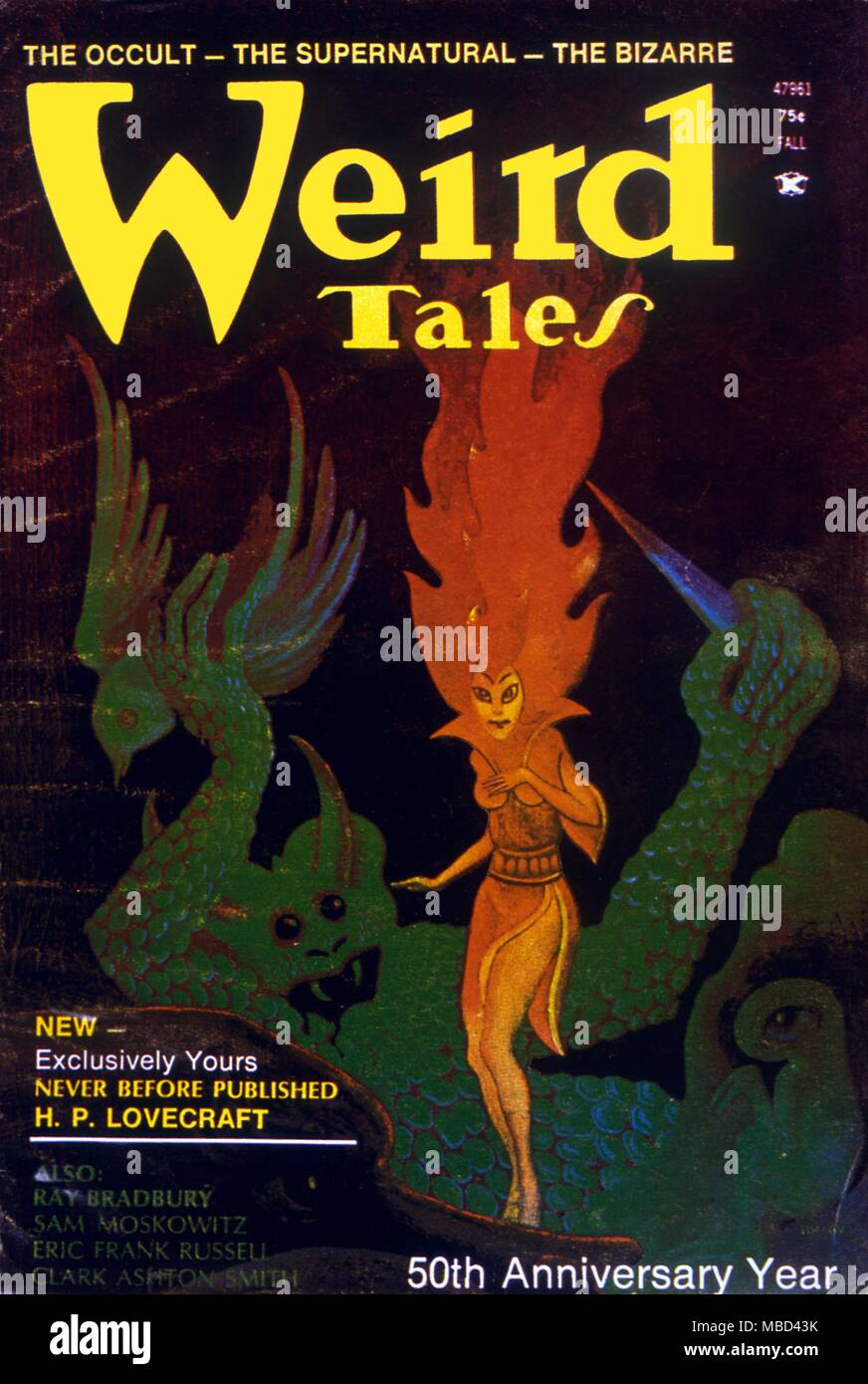 Science Fiction und Horror Magazine - Weird Tales Jacke - Herbst 1973 - © / Charles Walker Science Fiction und Horror Zeitschriften Stockfoto
