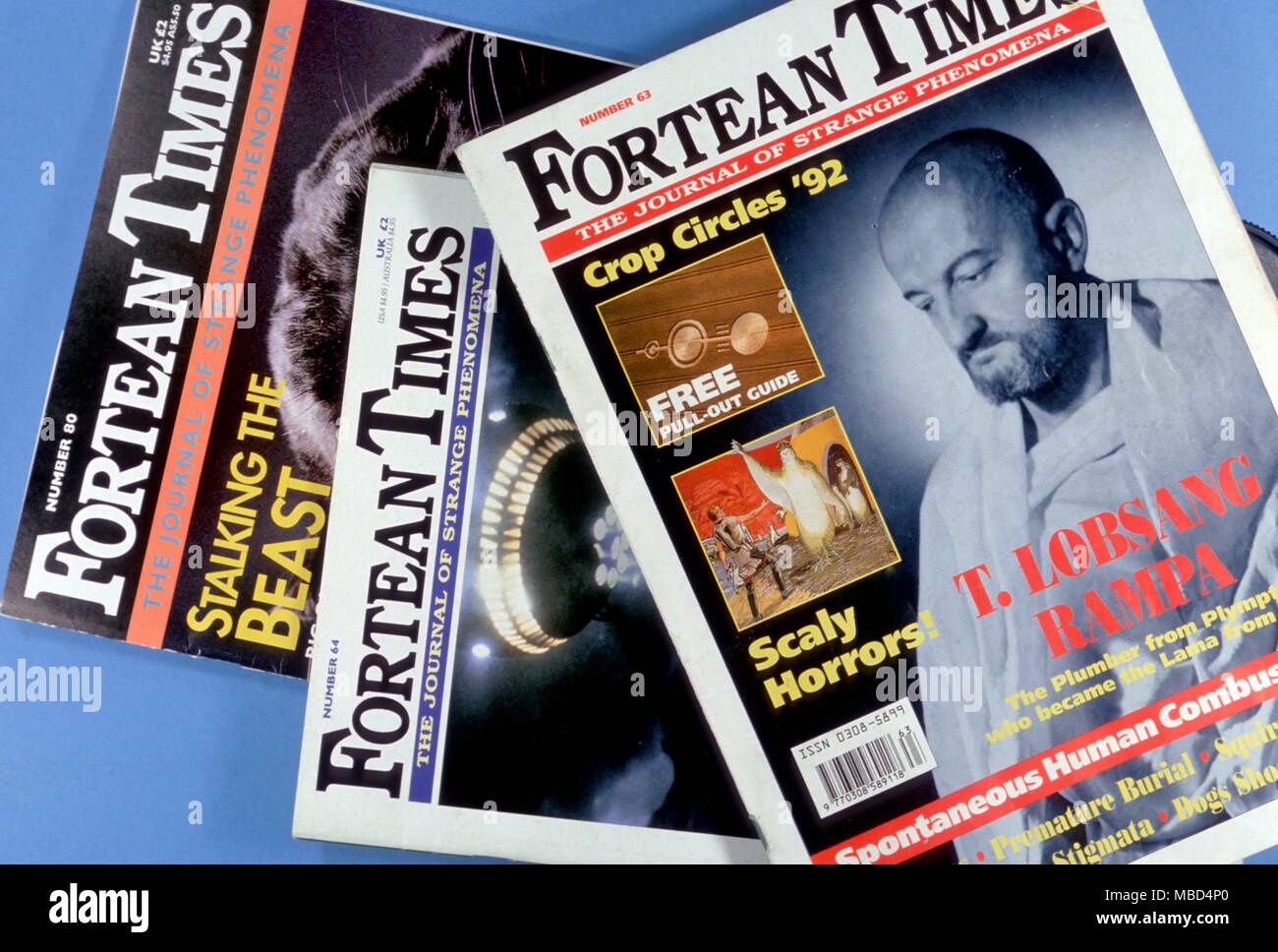 Verschiedene Fragen der Fortean Times, bei weitem die beste Zeitschrift, die sich mit seltsamen Phänomenen, wie gesehen und von Charles Fort klassifiziert. - ©/Charles Walker Stockfoto