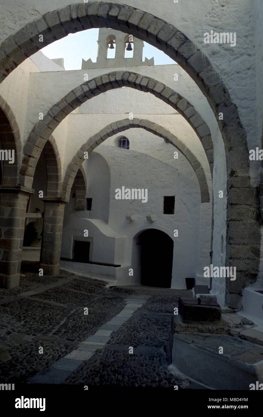 Die byzantinische Kirche der Paraportiani, Mykonos Stockfoto