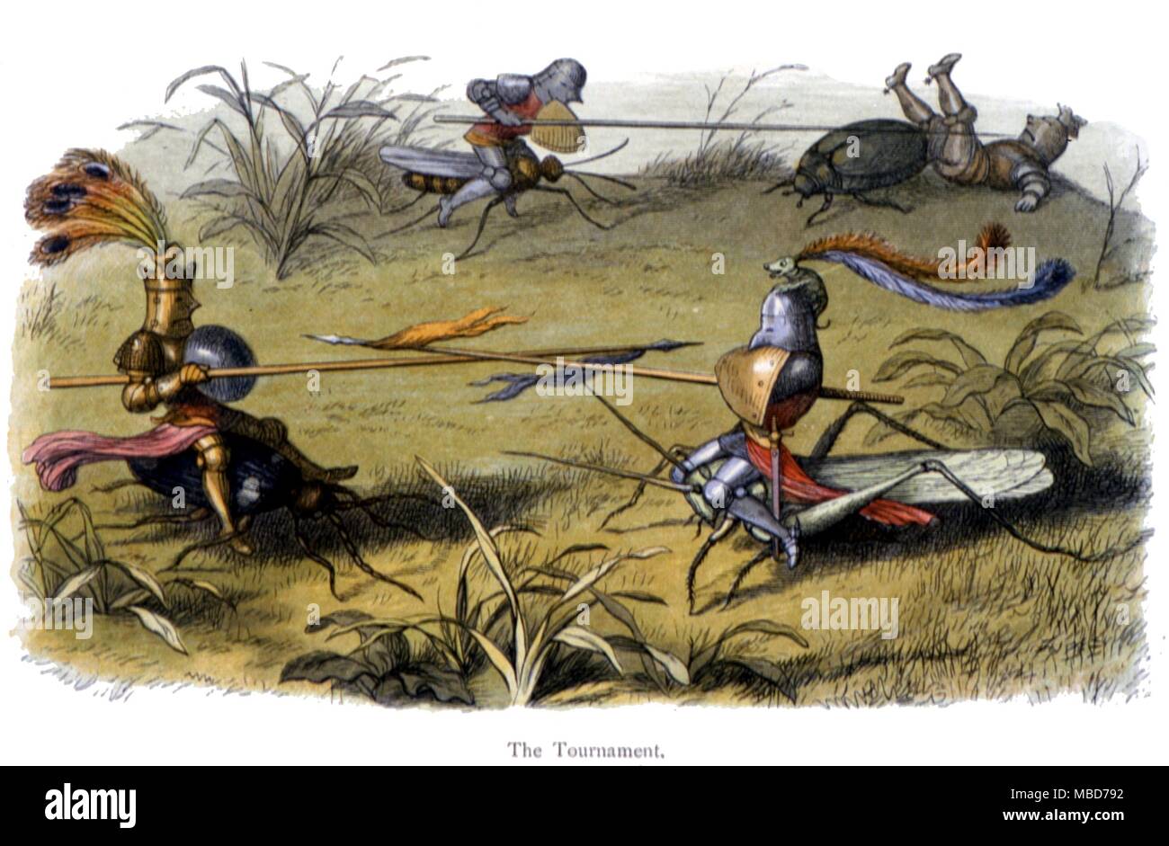 Feen und Elfen - Das Turnier - von Richard Doyle's In Fairyland - eine Reihe von Bildern aus dem Elf-World - 1875 Stockfoto