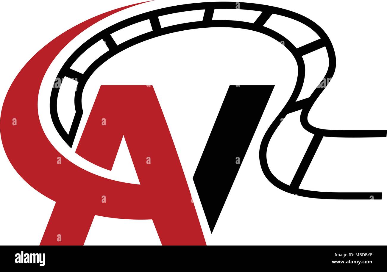 Schreiben AV modernes Logo Stock Vektor