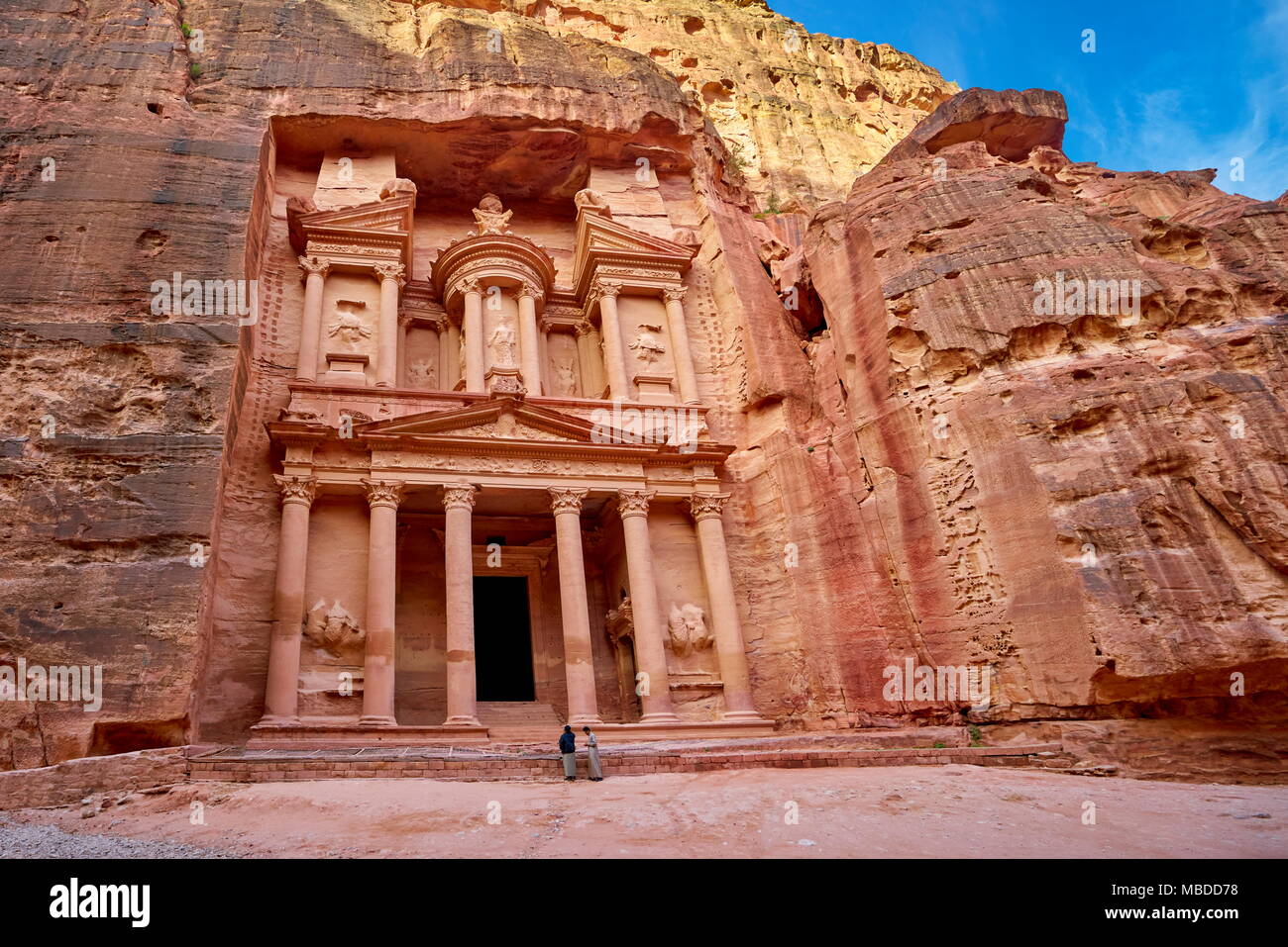 Al Khazneh Treasury, Petra, Jordanien Stockfoto
