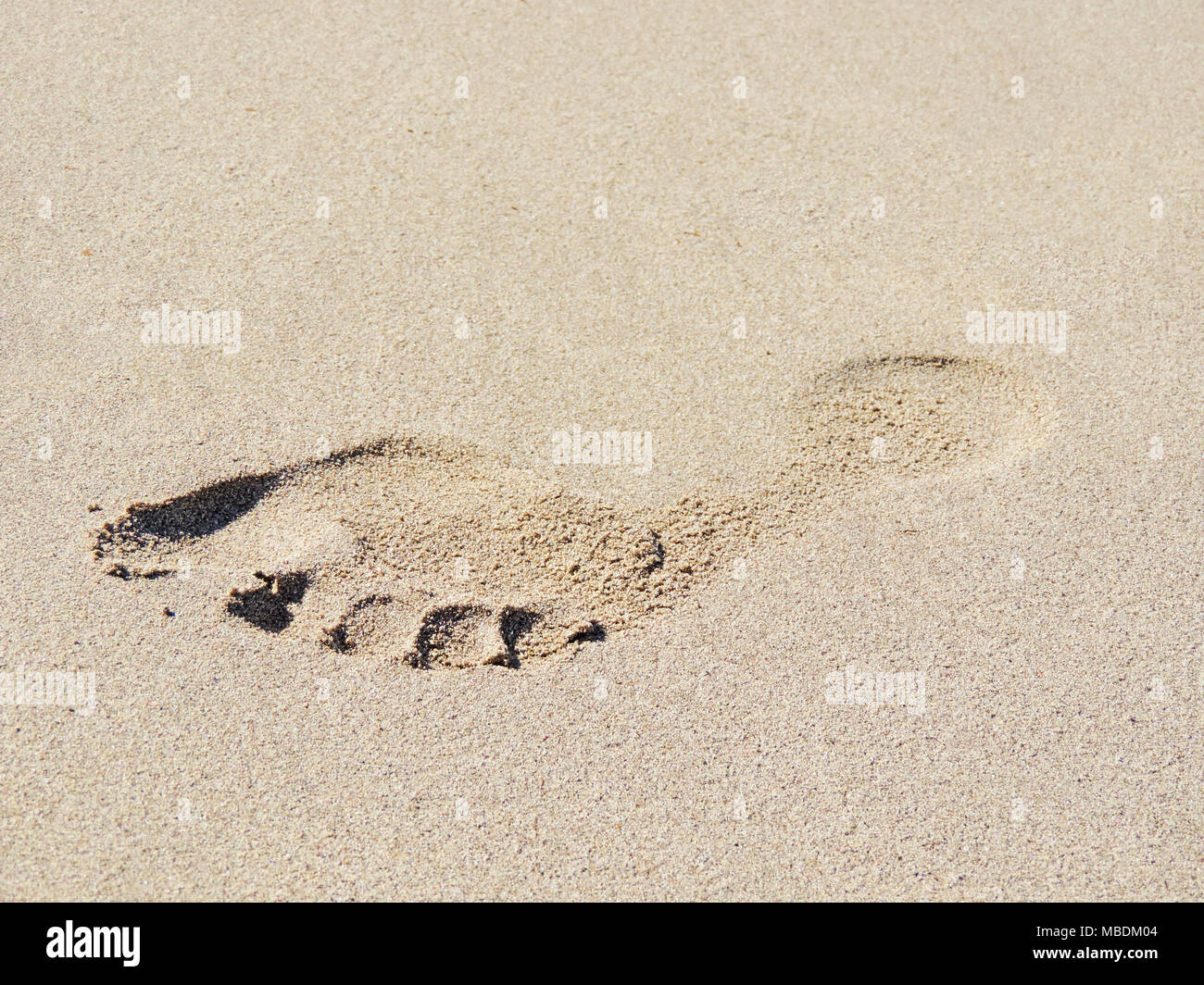 Strand Hintergrund, Spuren im Sand. Stockfoto