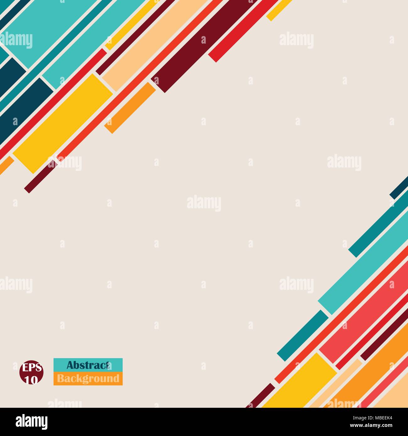 Farbenfrohe abstrakte einfache Linien geometrischen Hintergrund, Illustration Vector EPS 10. Stock Vektor
