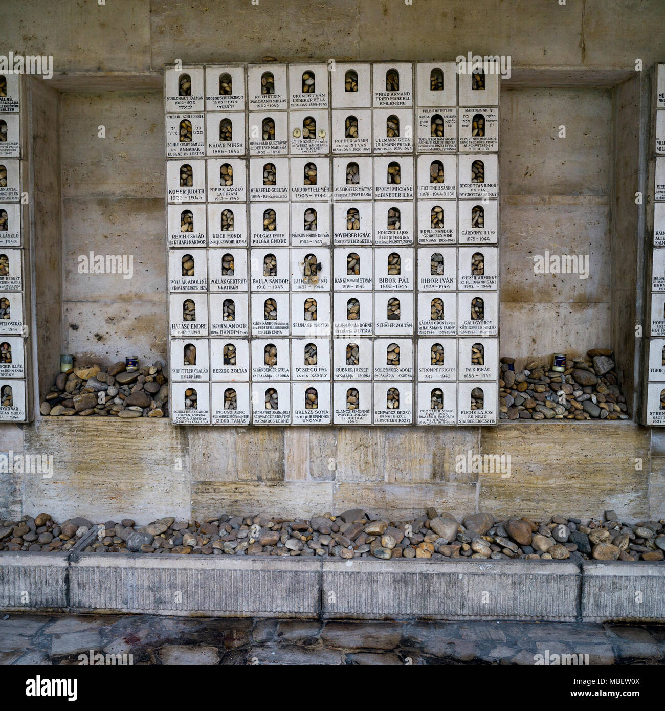 Denkmal am Raoul Wallenberg Holocaust Memorial Park am Großen Synagoge, Dohany Straße, Budapest, Ungarn Stockfoto