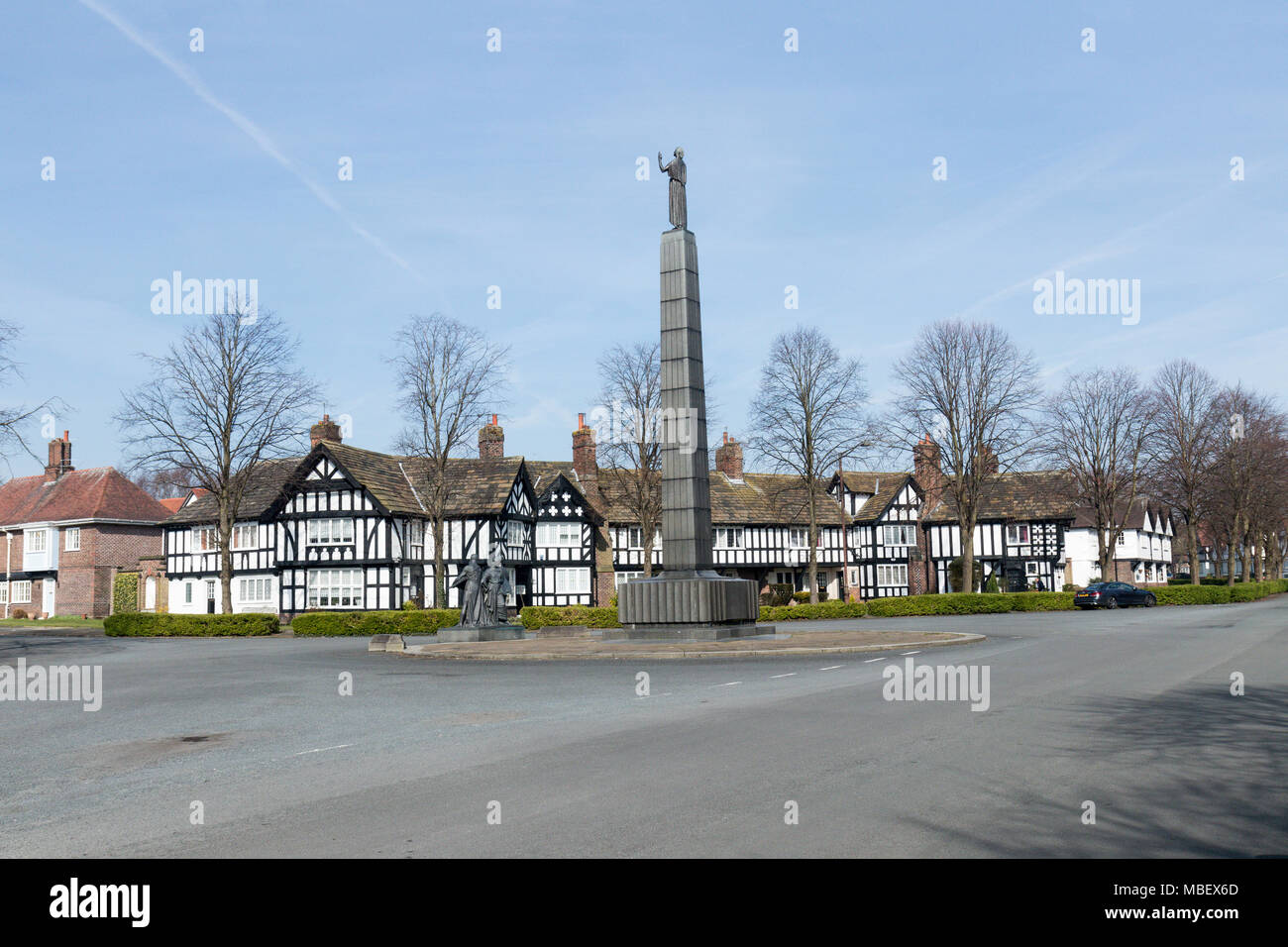 Die leverhulme Memorial, am Port Sunlight, außerhalb der Dame Hebel Art Gallery. Es war Designer von James Lomax-Simpson. Stockfoto