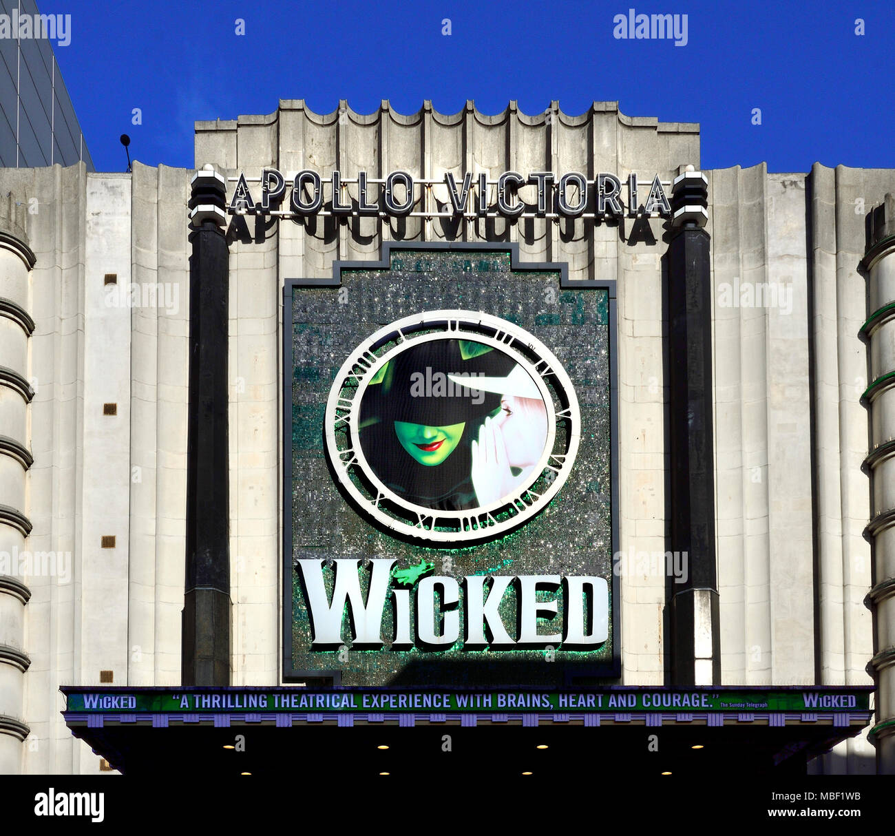 London, England, UK. Im Apollo Victoria Theatre Wicked Stockfoto