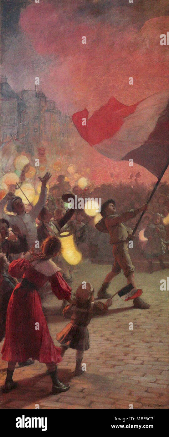 Berteaux Hippolyte-Souvenir de La Fête Nationale Stockfoto