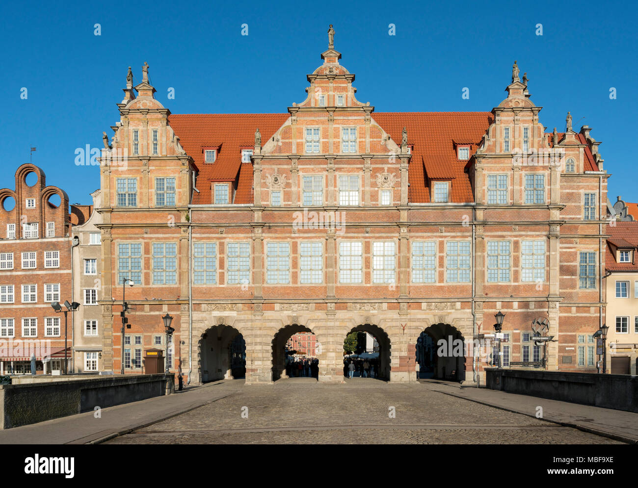 Green Gate Palace Eingang in die Altstadt von Gdansk, Polen, Europa Stockfoto