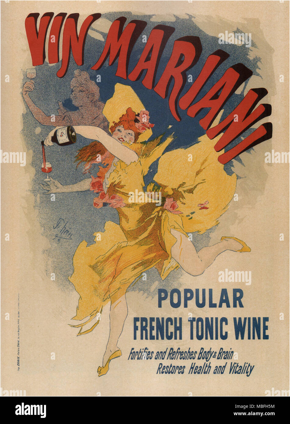 Vin Mariani Stockfoto