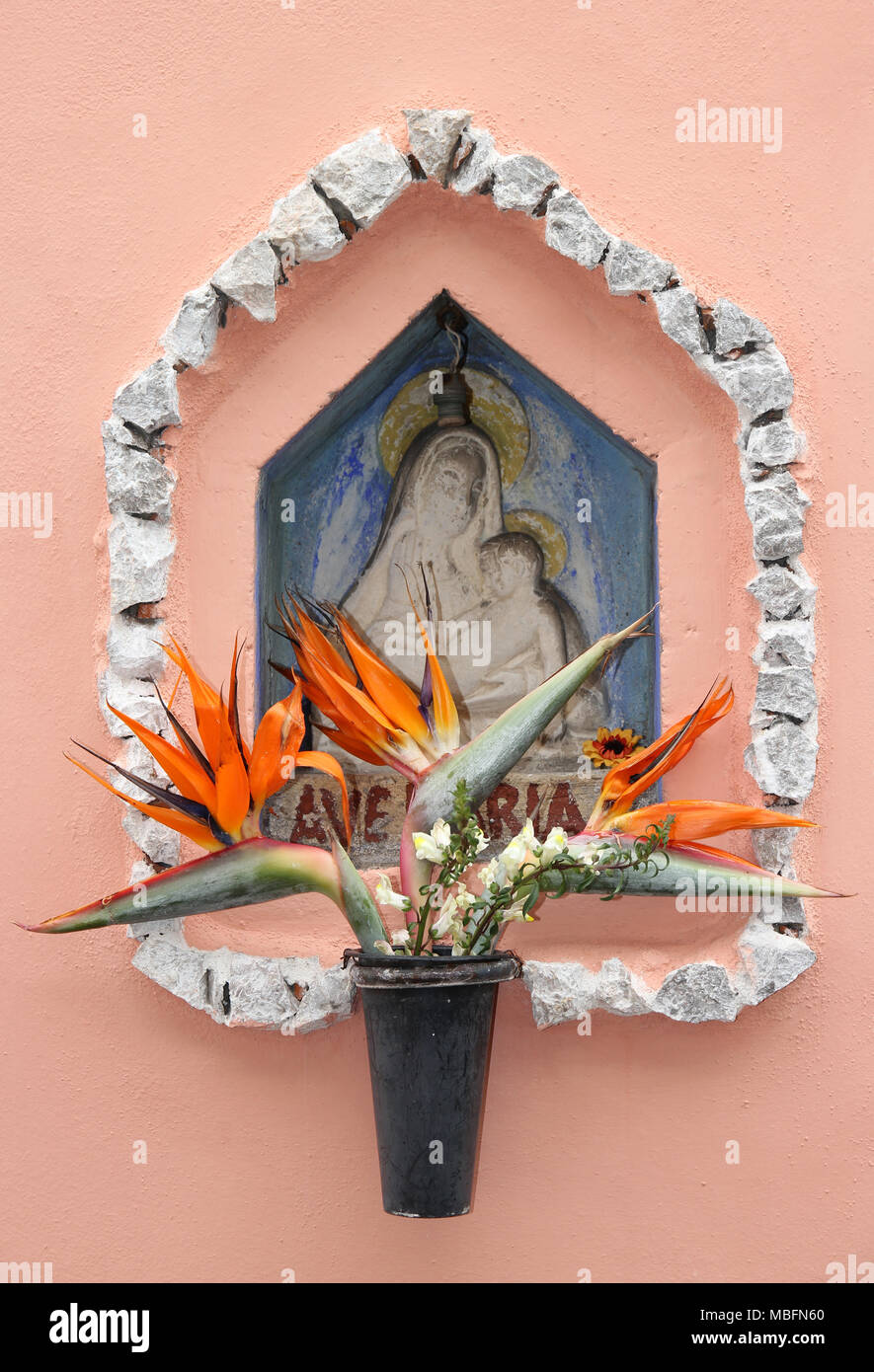 Ave Maria Heiligtum Taormina Sizilien Italien Stockfoto