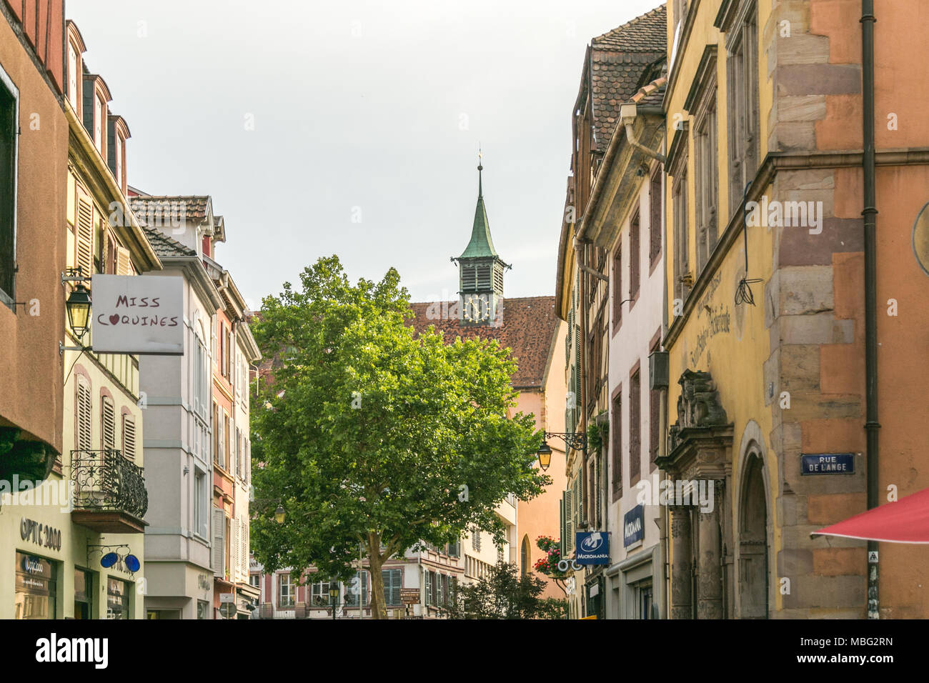 Colmar, Elsass, Frankreich. Ein sehr traditionelles Dorf in der Nähe von Straßburg Stockfoto