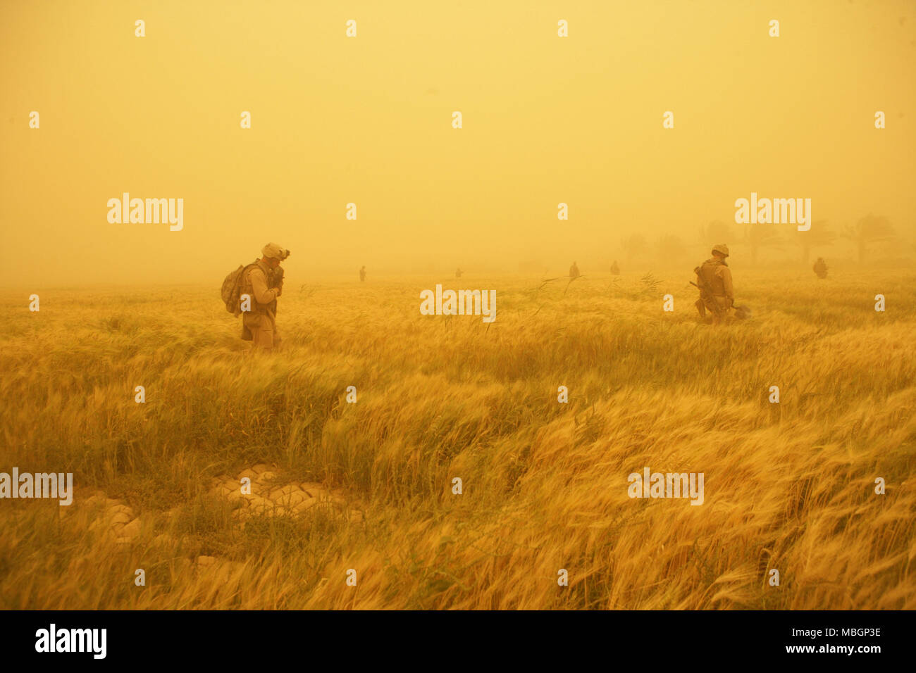 Sandsturm im Irak Stockfoto