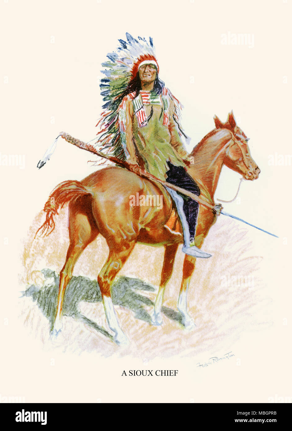 Ein Sioux Chief Stockfoto