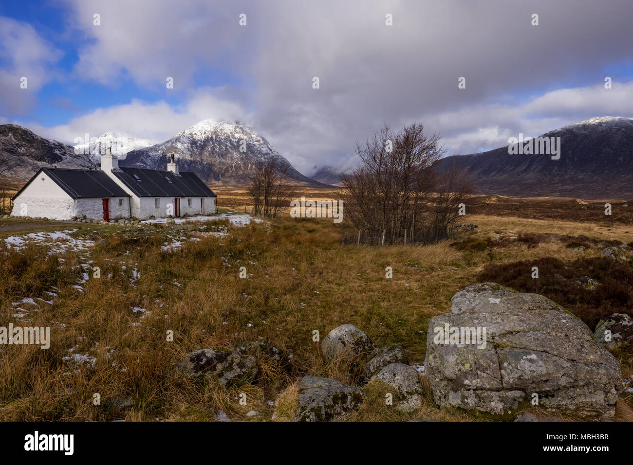 Blackrock Cottage, Rannoch Moor, Glen Coe, Schottland Stockfoto