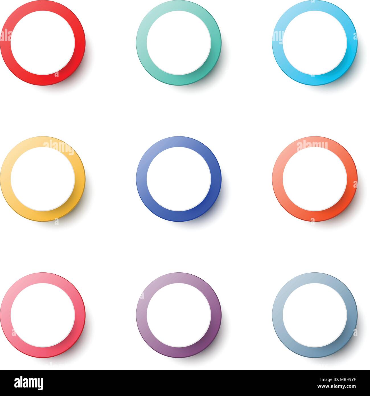 Einfache Bunte Kreis Symbol Fur Papier Grafik Ausschneiden Idee Designkonzept Stock Vektorgrafik Alamy