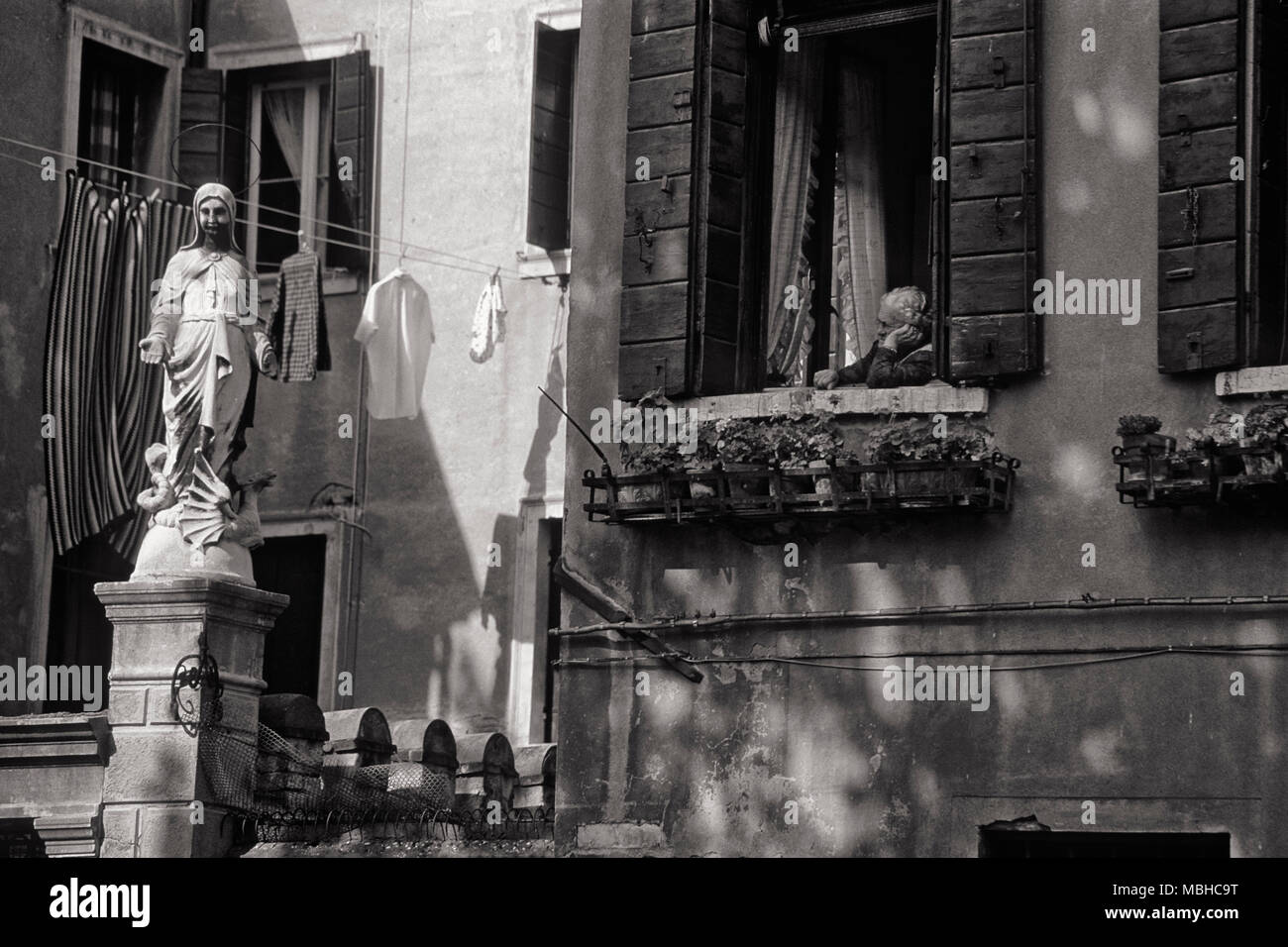 Lady und Madonna in San Marco, Venedig Stockfoto