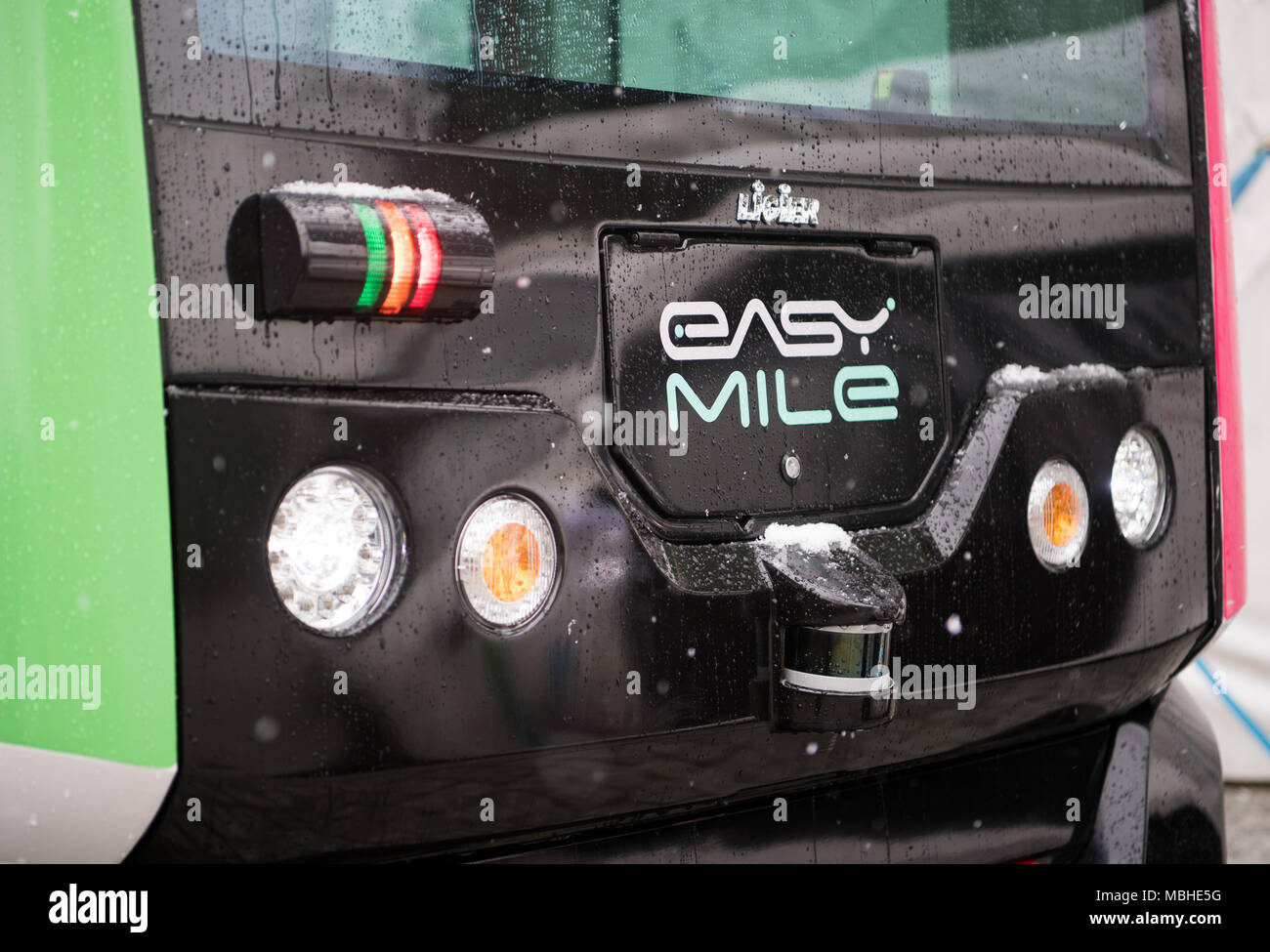 22 Marz 18 Deutschland Berlin Das Autonome Fahren Bus Ioki Der Franzosischen Hersteller Einfach Meile Ist