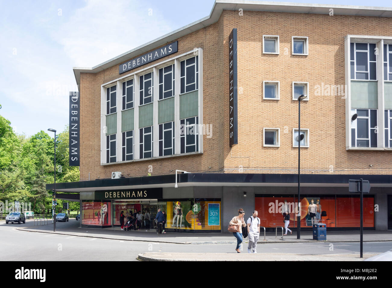 Debenhams Department Store, Queens Gebäude, Queensway, Southampton, Hampshire, England, Vereinigtes Königreich Stockfoto