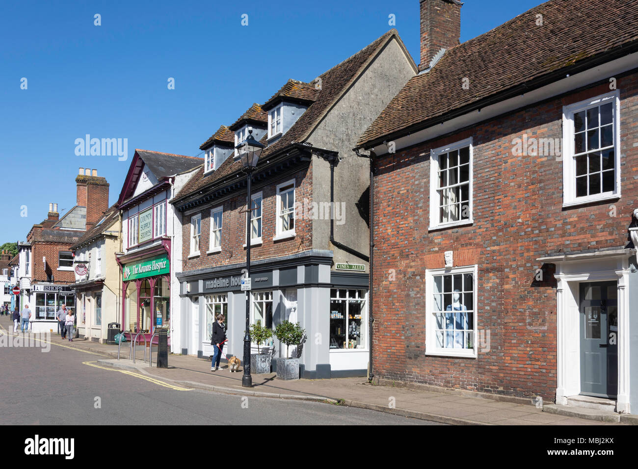 High Street, Bishops Waltham, Hampshire, England, Vereinigtes Königreich Stockfoto