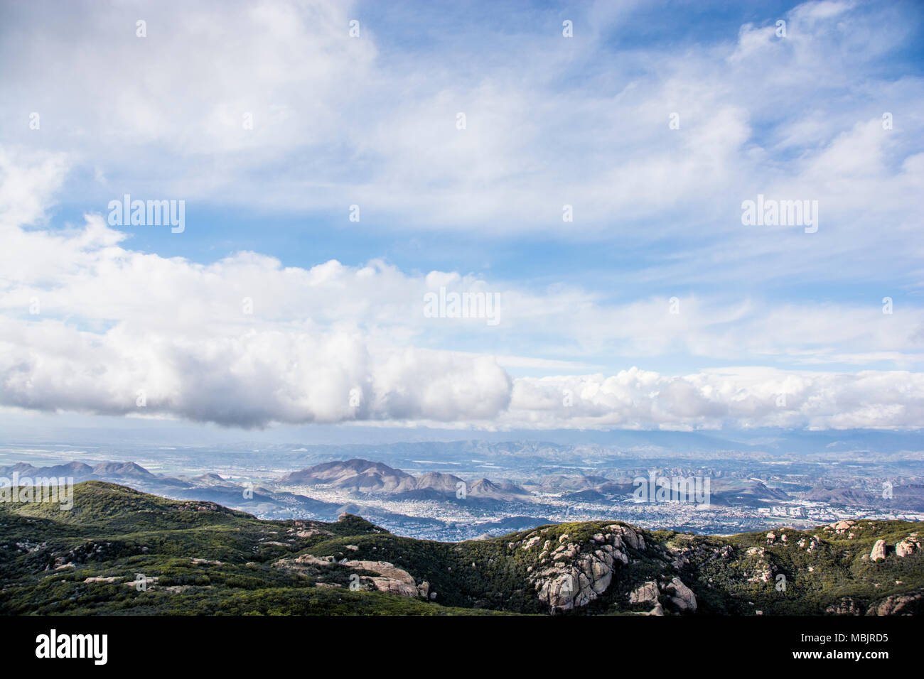 Wandern und Camping in den Santa Monica Mountains in Kalifornien, USA Stockfoto