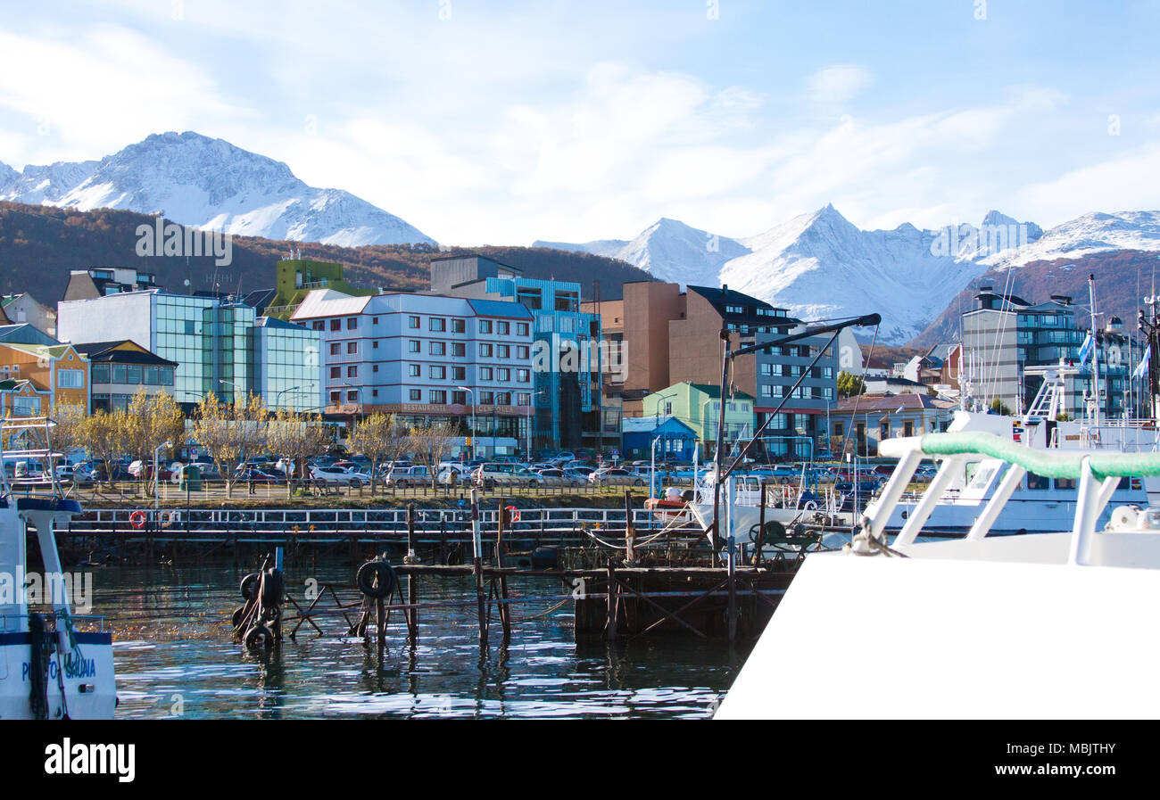 Landschaft Blick auf Ushuaia, Argentinien Stockfoto