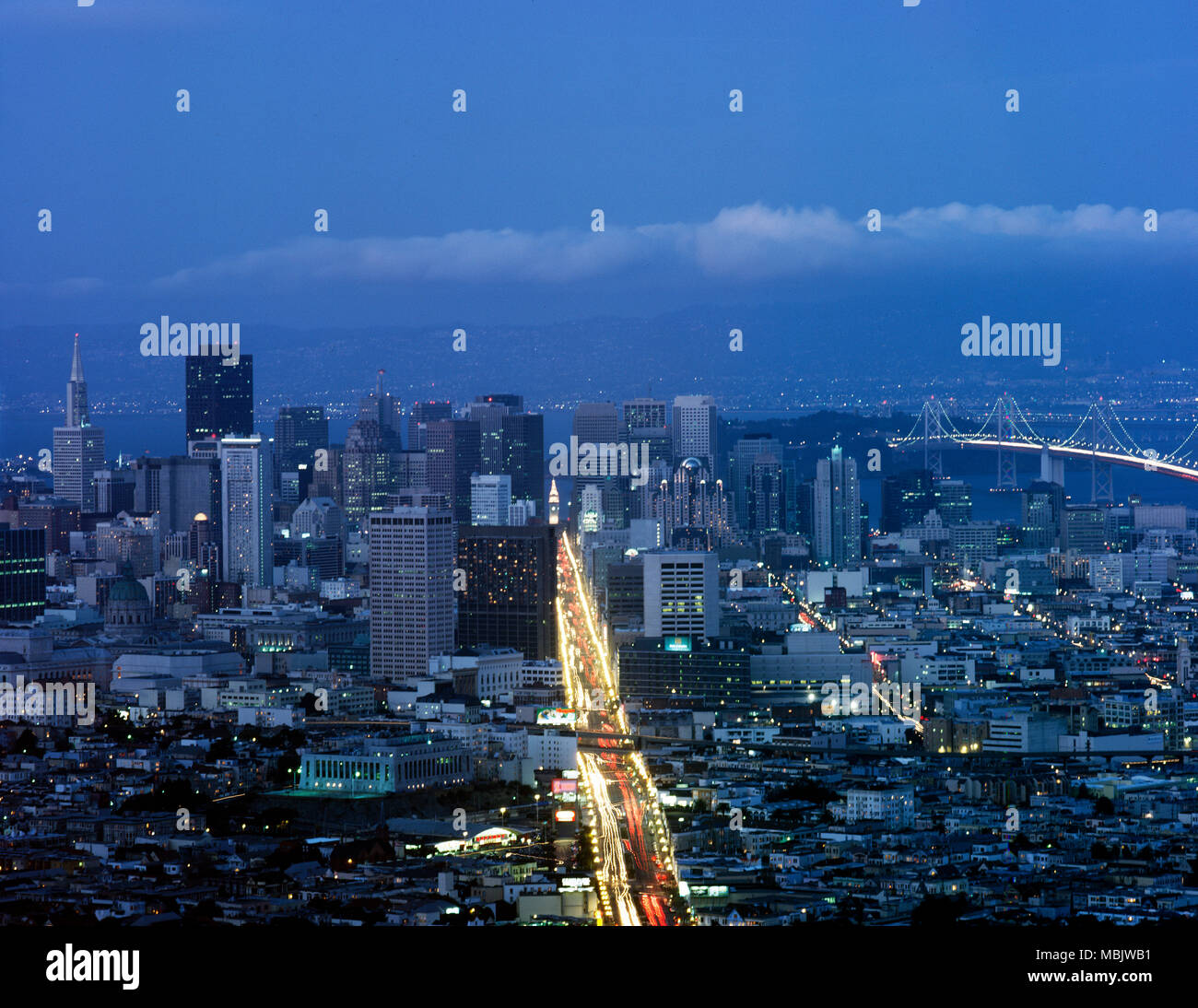 Dämmerung in San Francisco Stockfoto