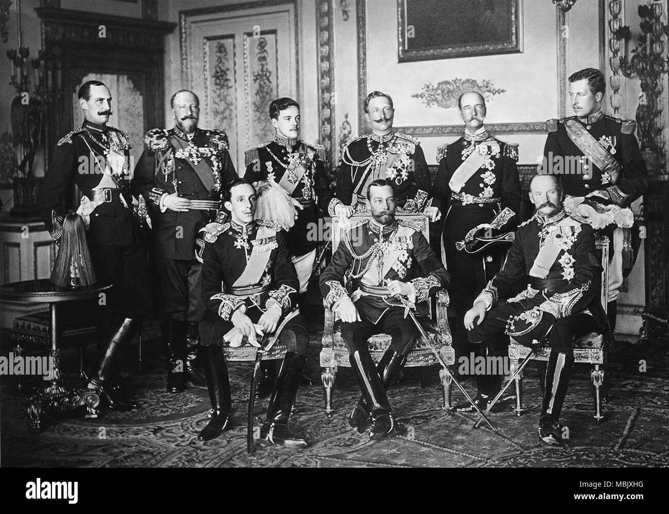 Souveräne Beerdigung, Könige, Kaiser und Zaren an Stockfoto