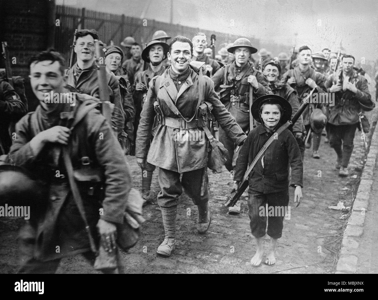 Offensive & Gegenoffensive bringen Herbst Schließung Stockfoto