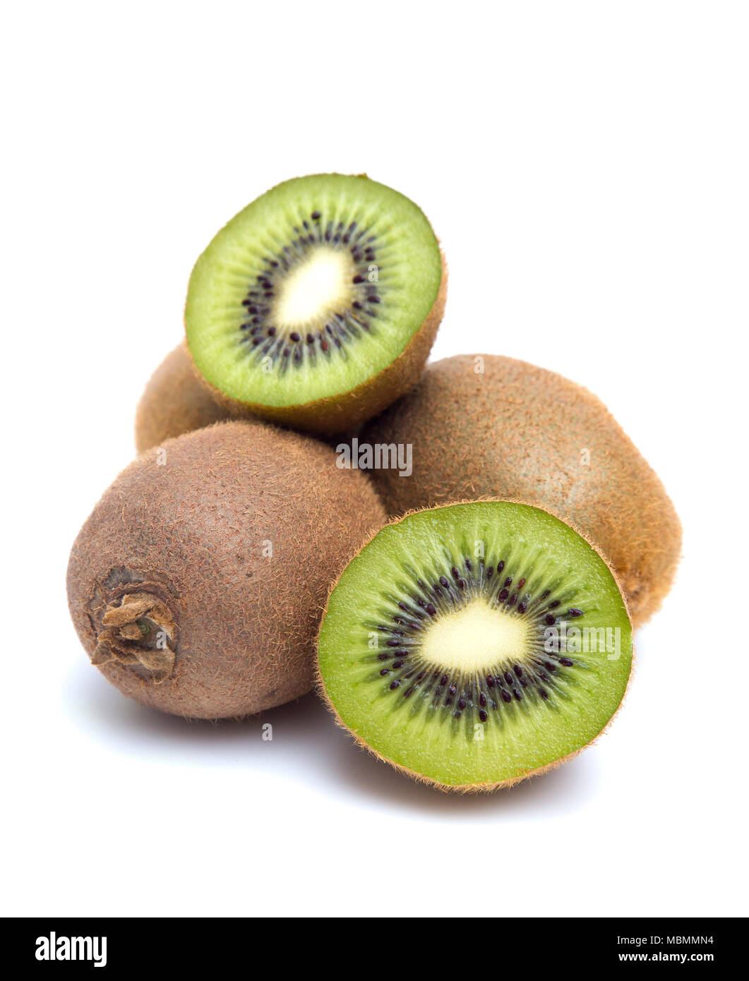 Kiwi isoliert auf weißem Hintergrund Stockfoto