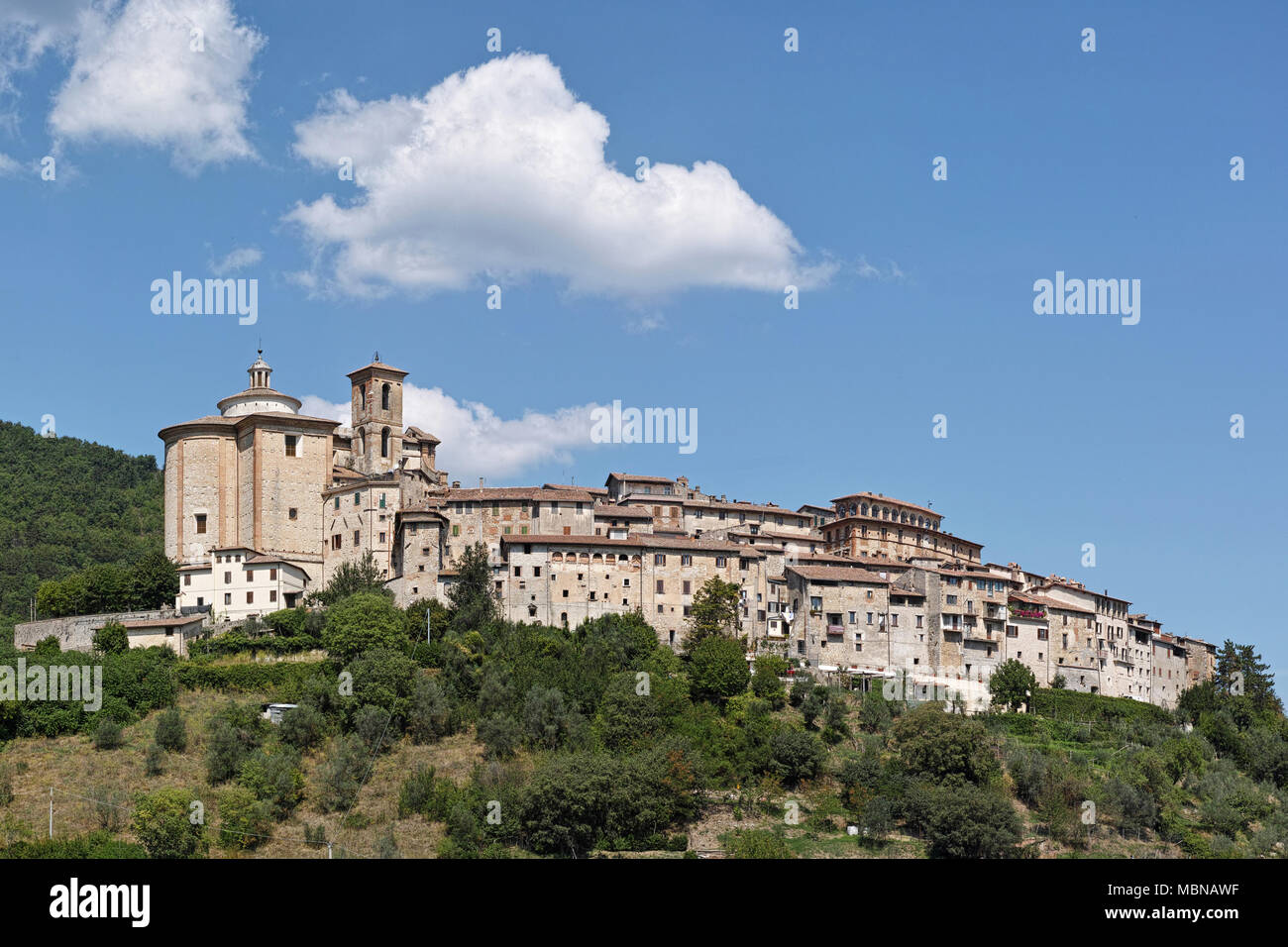 Blick auf das Dorf contigliano, Latina, Latium, Italien Stockfoto
