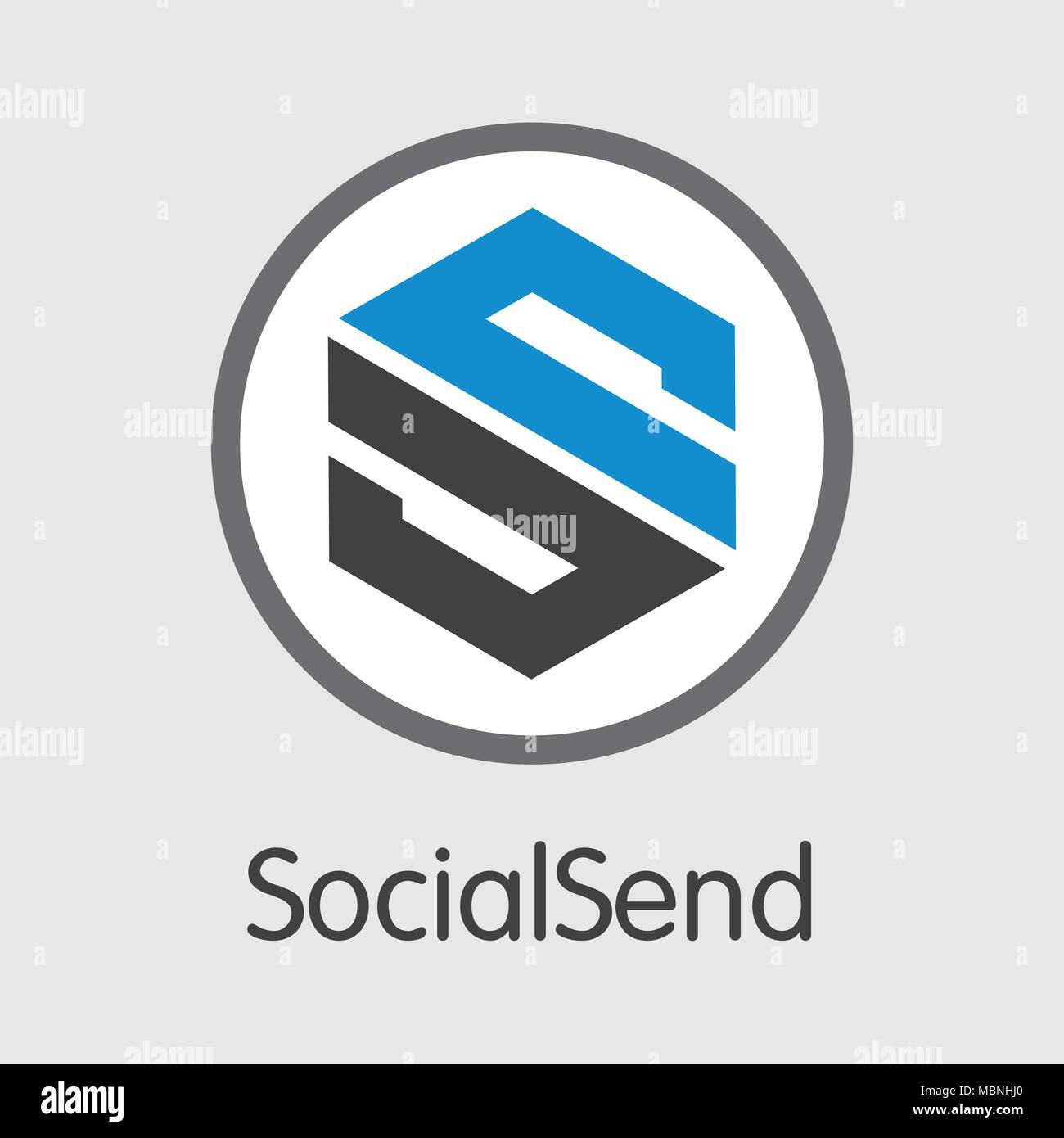 Socialsend digitale Währung. Vector Web Icon. Stock Vektor