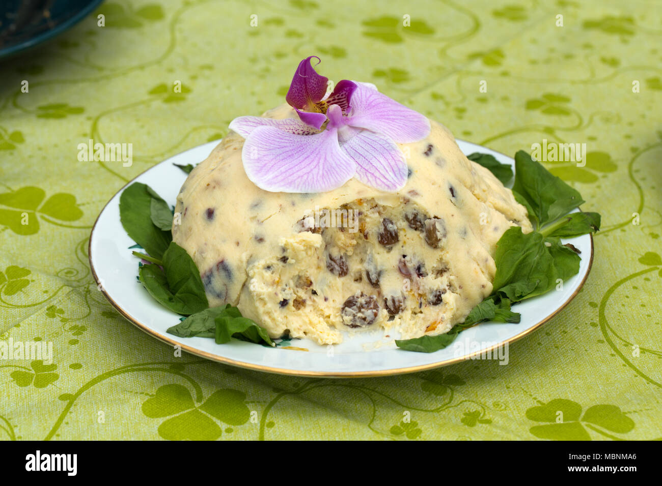 Quark Dessert, paskha, Russische Ostern Süßes Stockfoto
